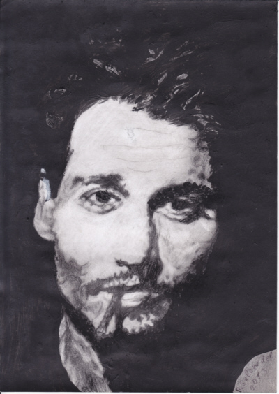 Johnny Depp Acrylfarbe / Bleistift 2013